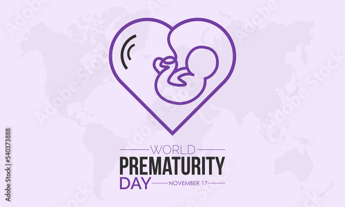 Vector illustration design concept of    World Prematurity Day observed on November 17
