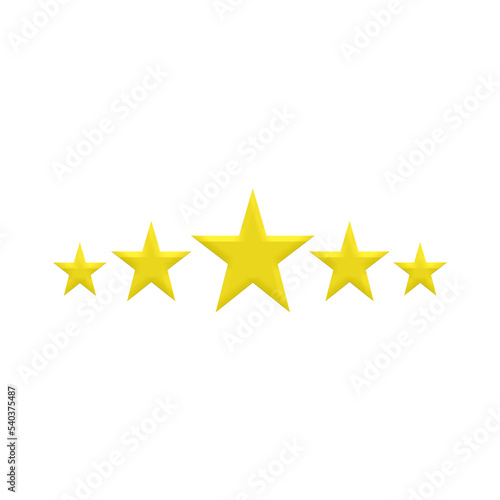 5 Star gold illustration icon | PNG
