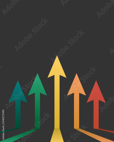 arrow background. arrow of 5 colorful background Lines Background. arrows background for graphics design.Eps10 vector Vector illustration for your business presentations.