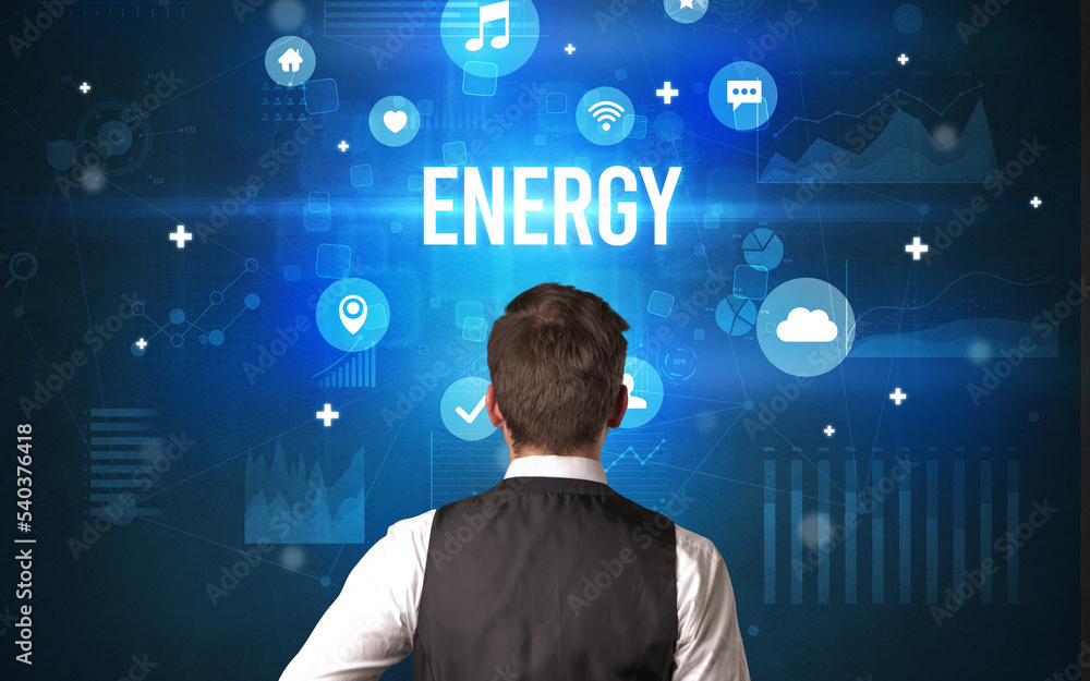 Rear view of a businessman