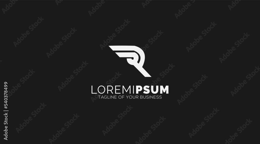 Fototapeta premium initial abstract R logo design icon vector
