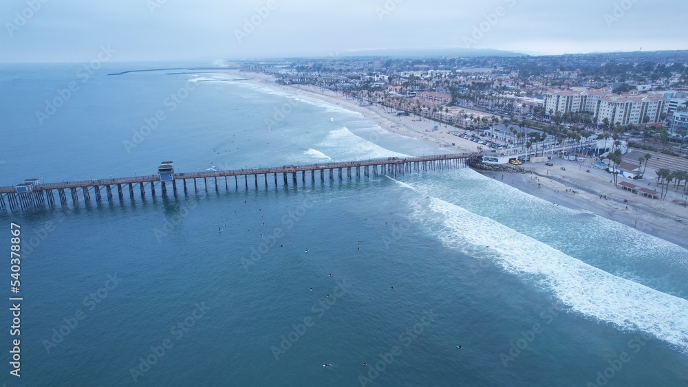 Drone Aerial Sky Oceanside Pier