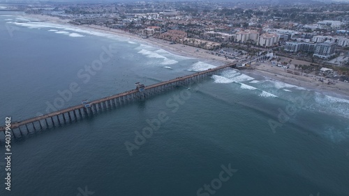 Drone Aerial Sky Oceanside Pier