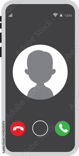 Unknown caller concept. Flat vector illustration. Isolated on white background.
