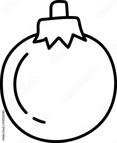 Christmas Ball Ornament Line Ornament Hand Drawn Illustration