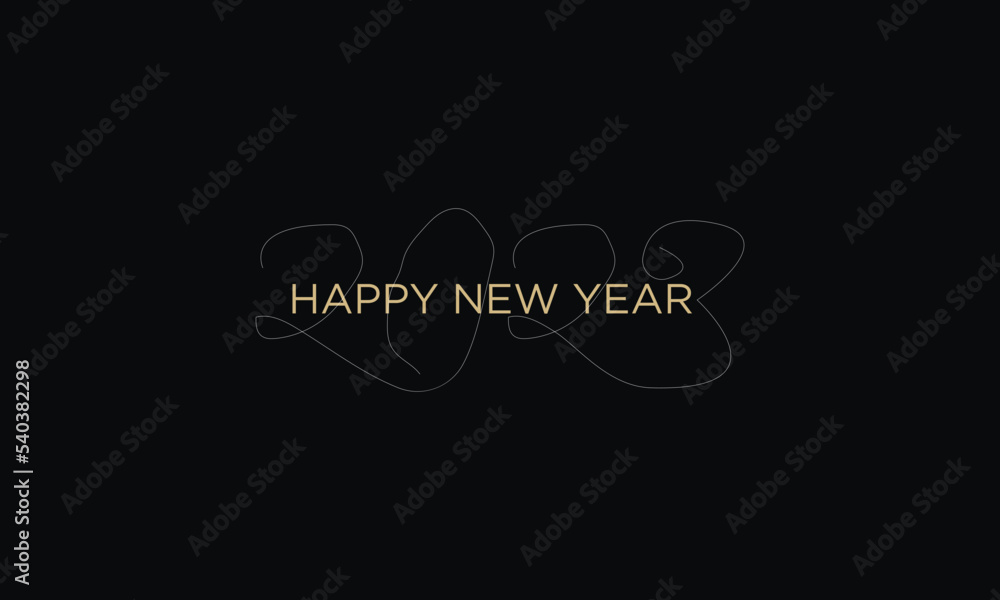 Happy New Year 2023 brush painted calligraphy numbers with sparkles and glitter. Vector illustration background for new year's eve and seasonal holidays flyers, greetings and invitations. Happy New Year 2023 brush painted calligraphy numbers with sparkles and glitter. Vector illustration background for new year's eve and seasonal holidays flyers, greetings and invitations.