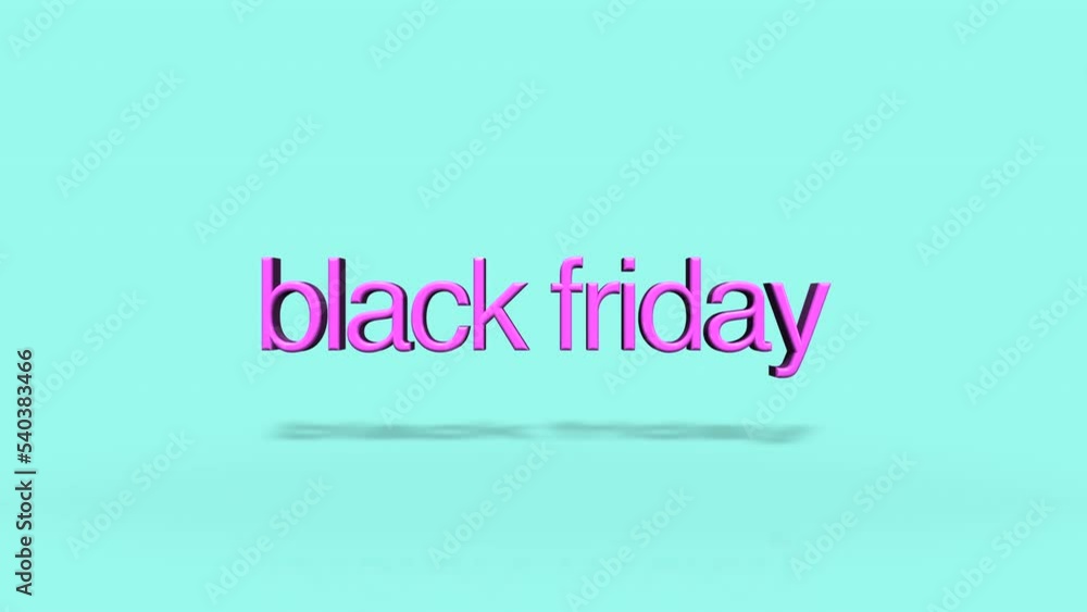 Rolling Black Friday text on blue gradient color, motion abstract business, promo and holidays style background Rolling Black Friday text on blue gradient color, motion abstract business, promo and holidays style background