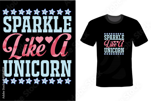 Unicorn T-Shirt Design Template 