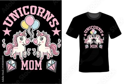 Unicorn T-Shirt Design Template 