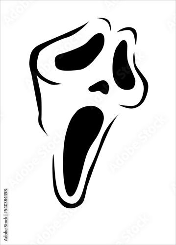 Fotografia scream mask for halloween illutrator