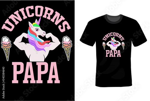 Unicorn T-Shirt Design Template 