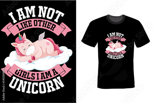 Unicorn T-Shirt Design Template 