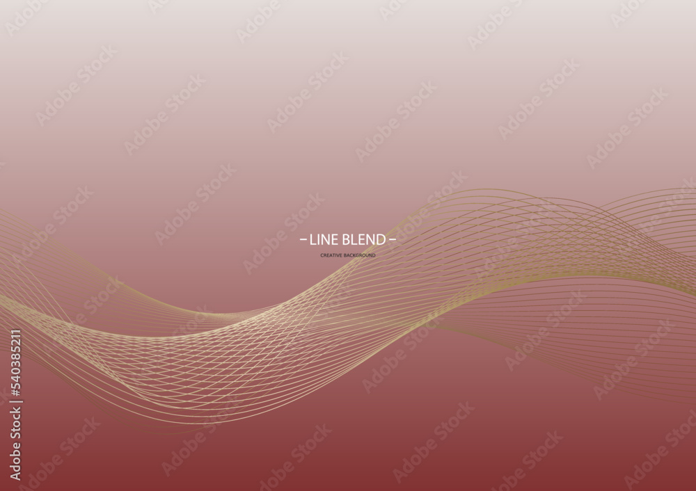 Golden Line Wave Blend Effect Background Template Golden Line Wave Blend Effect Background Template