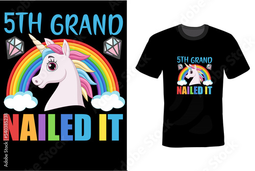 Unicorn T-Shirt Design Template 