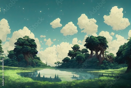 Beautiful Nature Environment Upside Down Background Image