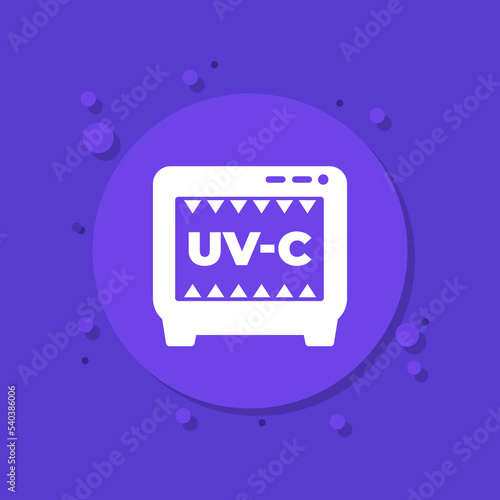UV-C disinfector icon for web, vector