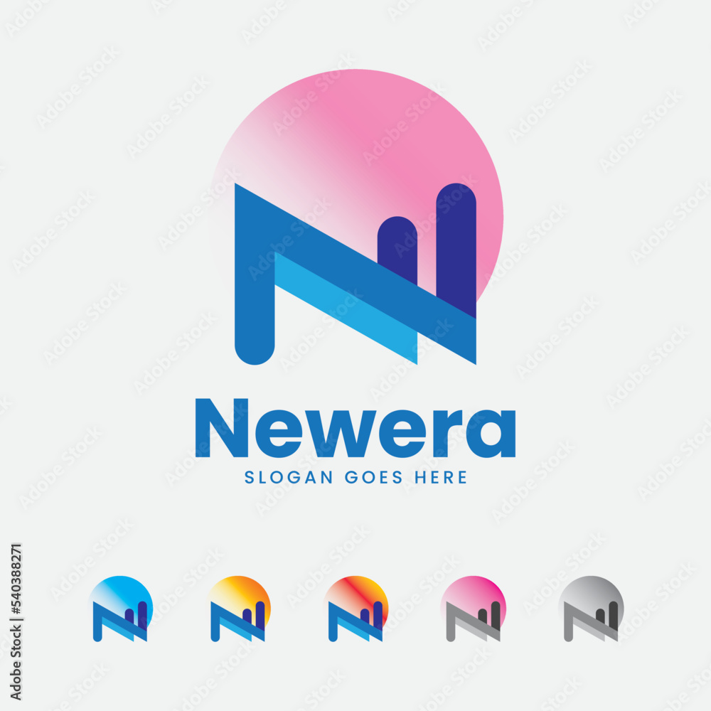 Fototapeta premium Tourism and Corporate Brand N Logo