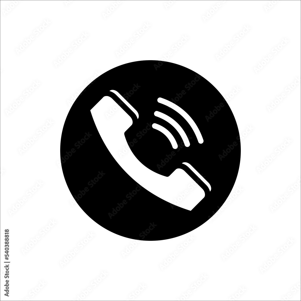 Call icon in trendy flat style isolated on white background. Call icon in trendy flat style isolated on white background.