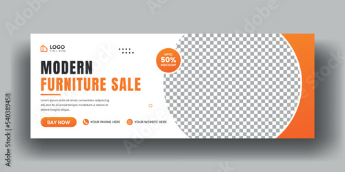Creative facebook cover banner template and social media web banner layout with abstract green background