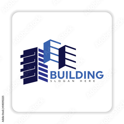 Building logo for construction company, printing with modern concept © dony
