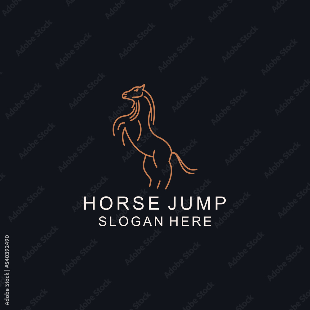 Horse logo icon design template flat vector