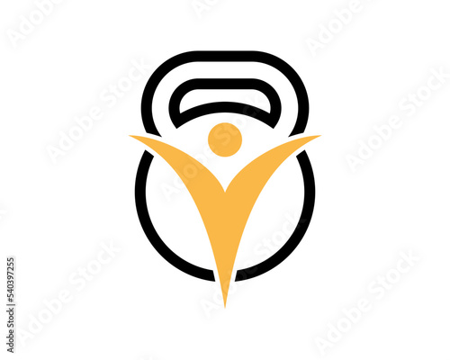 Dumbbell with human shape inside