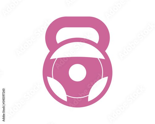 Dumbbell with steering wheel inside