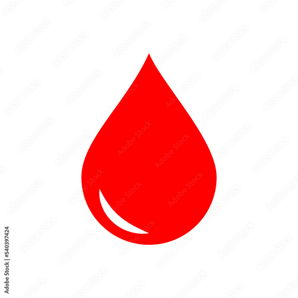 blood drop icon in trendy flat design blood drop icon in trendy flat design