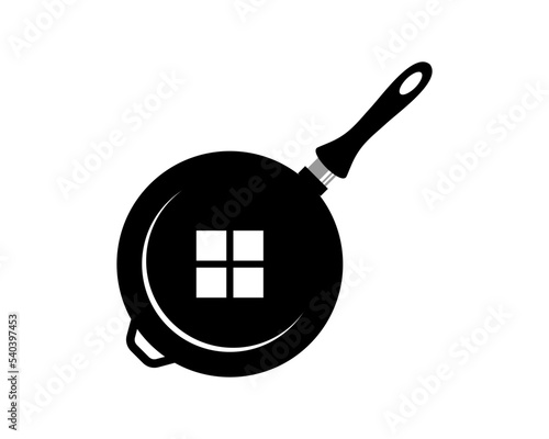 Pan with windows silhouette inside