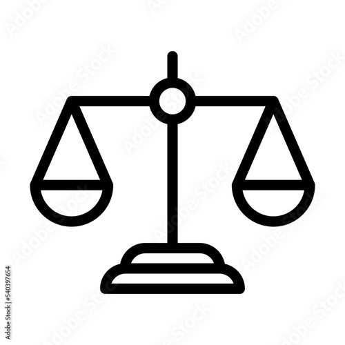 Mobilejustice scale icon in trendy flat style