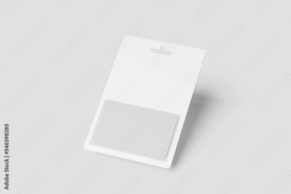 Blank Hanging Card Mockup Stock Illustration | Adobe Stock