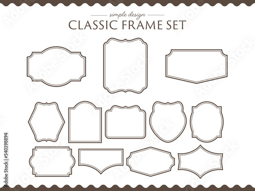 幾何学図形のクラシックなフレームセット