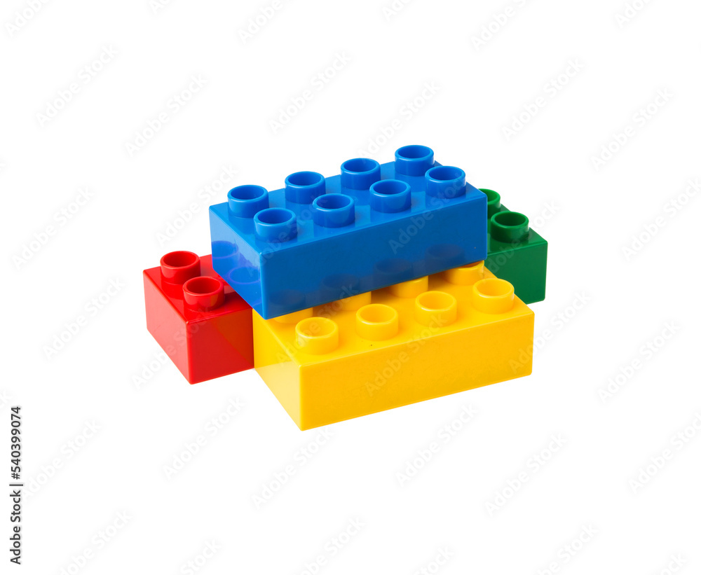 Plastic block isolated on white background Plastic block isolated on white background