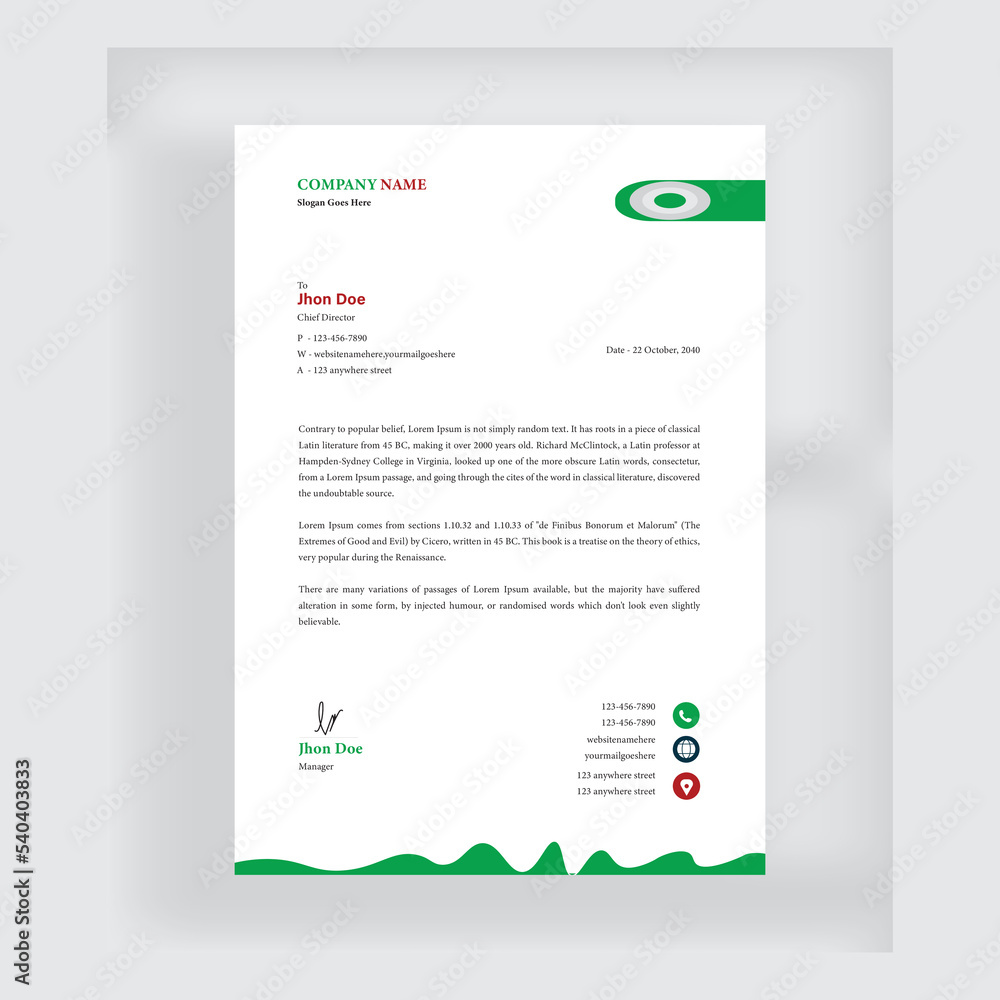 Professional Business Modern Company Letterhead Design Professional Business Modern Company Letterhead Design