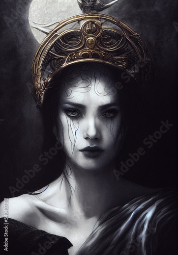 Hekate Greek goddess of magic and spells, mythology, legend, digital art photo