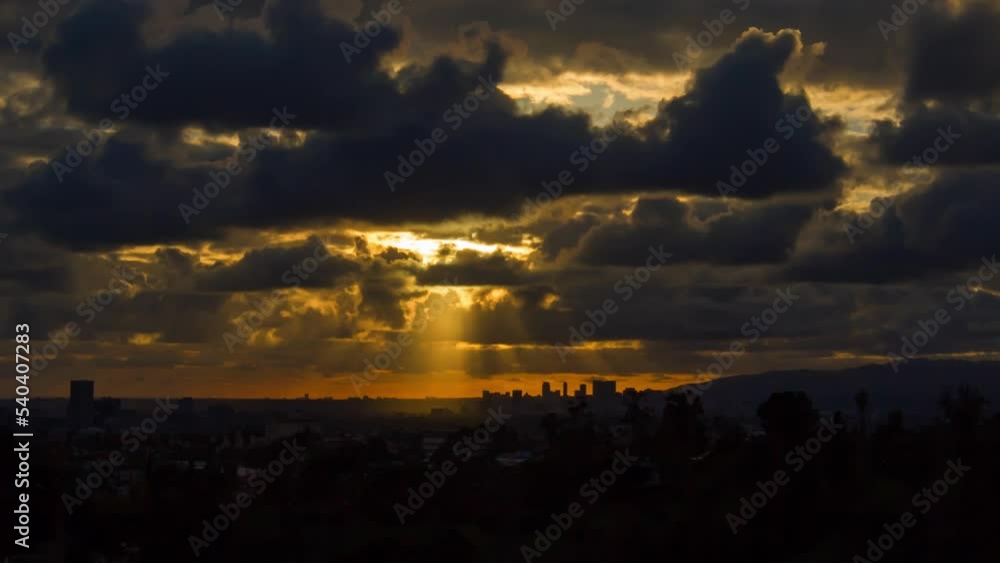 Lockdown Time Lapse Idyllic View Of Clouds Passing Over Residential City - Los Angeles, California Lockdown Time Lapse Idyllic View Of Clouds Passing Over Residential City - Los Angeles, California