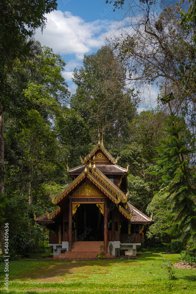 Wat Luang Khun Win Buddha temple in the forest on the mountain is located in Mae Win, Mae Wang District, Chiang Mai, Thailand.