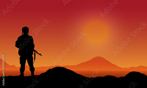 Background Silhouette War Army