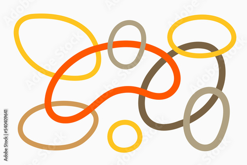 Abstract background shape with circles on white. Colored circle shapes