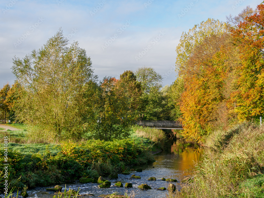 Herbst am Fluß Aa im Münsterland Herbst am Fluß Aa im Münsterland