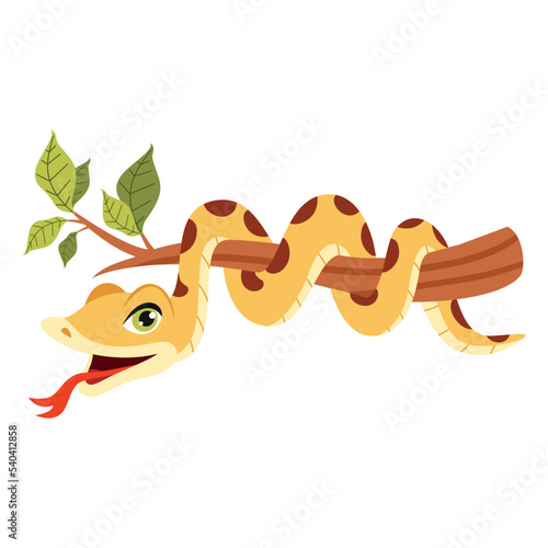 Cartoon Illustration Of A Snake