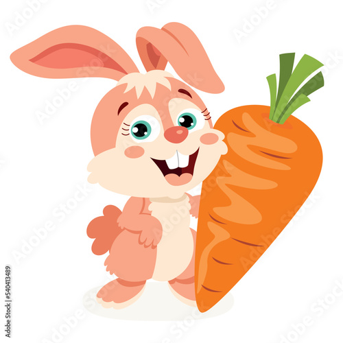 Cartoon Illustration Of Cute Rabbit