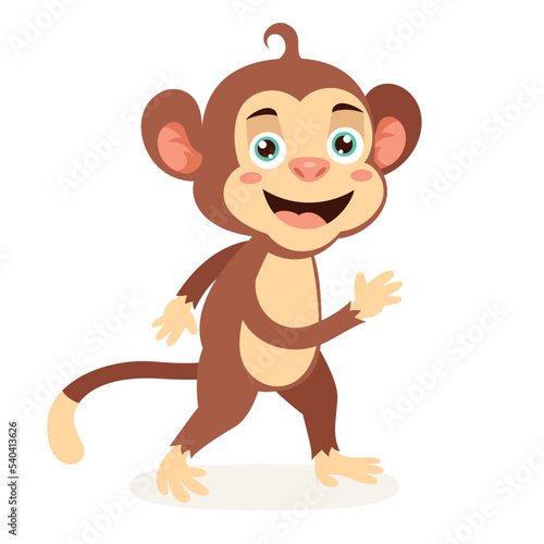 Cartoon Illustration Of A Monkey