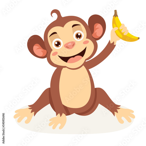 Cartoon Illustration Of A Monkey