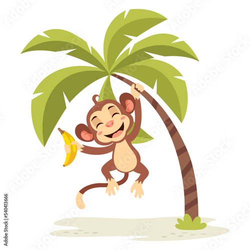 Cartoon Illustration Of A Monkey
