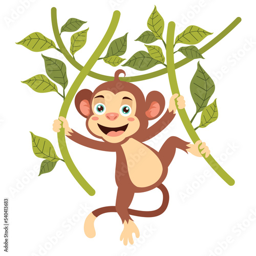 Cartoon Illustration Of A Monkey