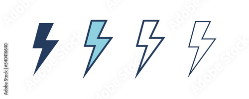 Electricity icons set. Set of energy vector symbol. Filled and Linear style sign for mobile concept and web design. Electricity symbol illustration. Pixel vector graphics - Vector