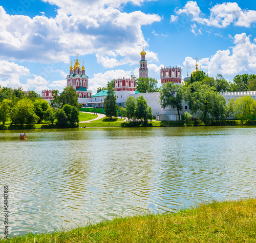 Novodevichiy convent in summer sunny day. Moscow. Russia photo