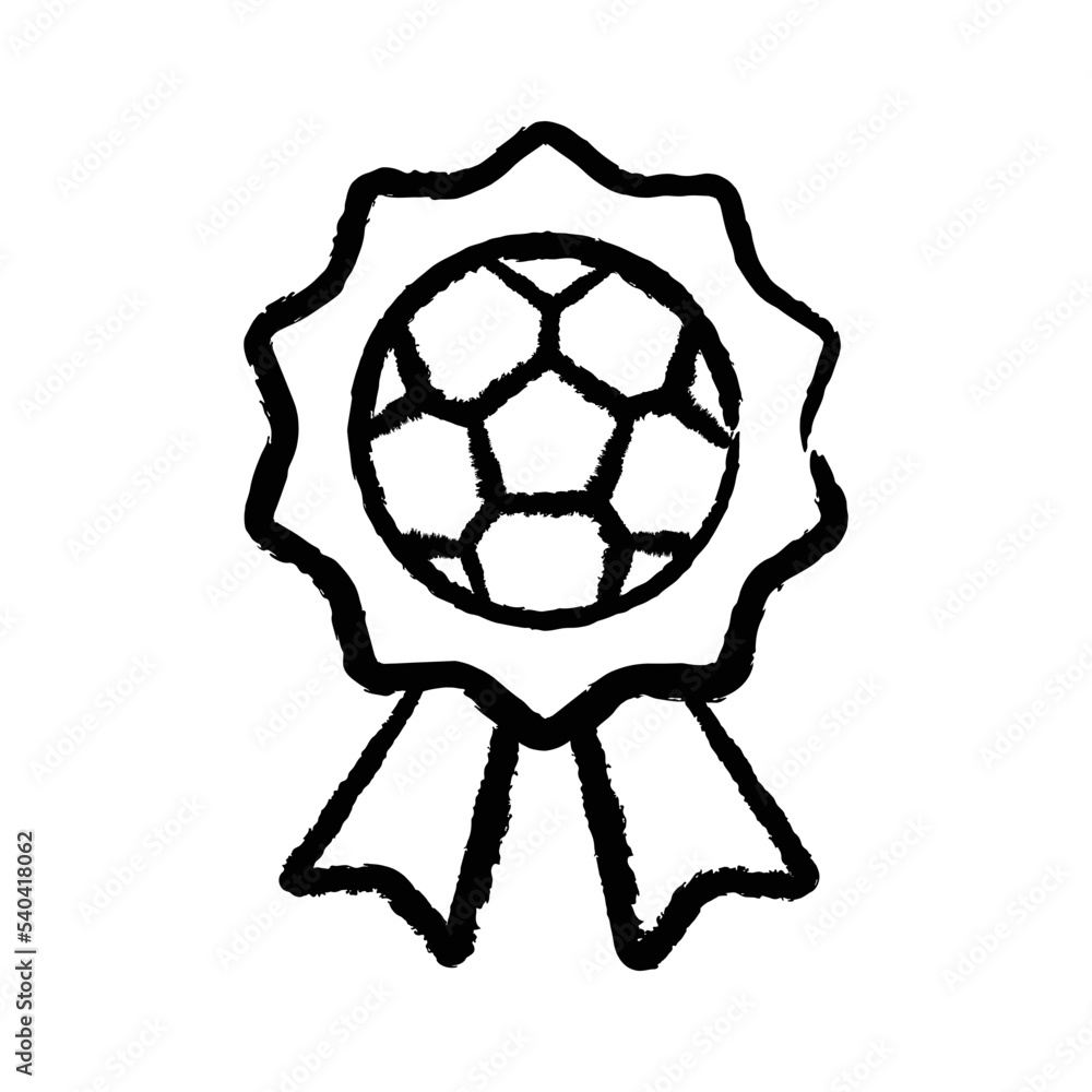 Obraz premium Sports award hand-drawn icon vector graphic illustration