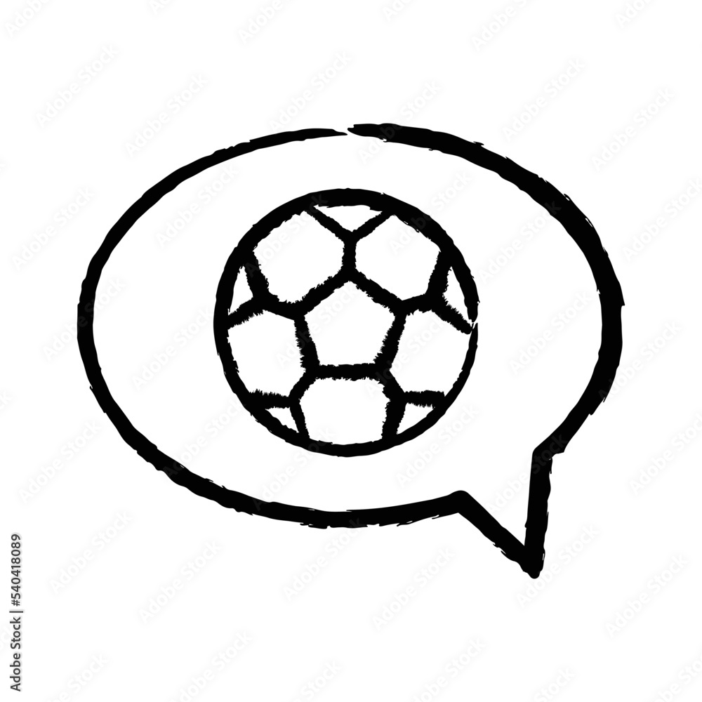 Fototapeta premium Sports chat hand-drawn icon vector graphic illustration